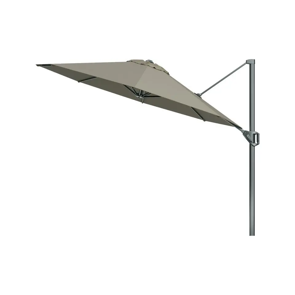 Platinum Voyager ronde zweefparasol T1 3 m. - Taupe met voet en hoes