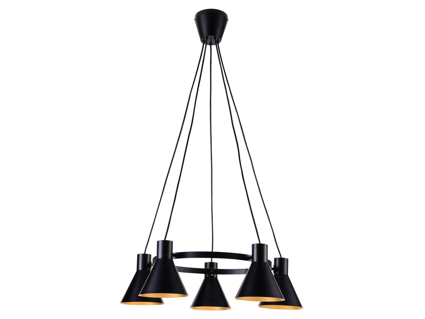 Lampa wisząca More 5-punktowa metalowa czarna