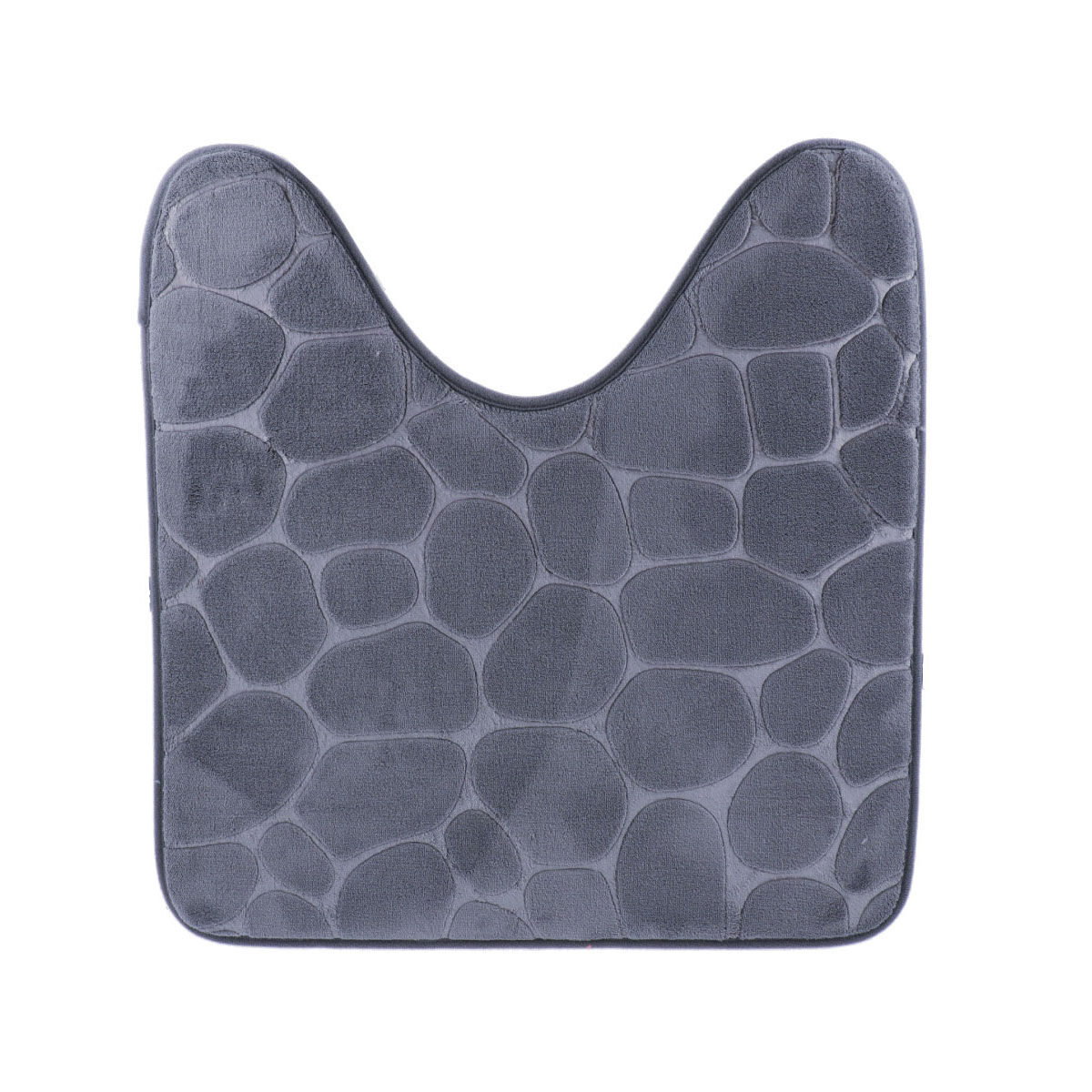 Tapete wc cinza escuro com contorno