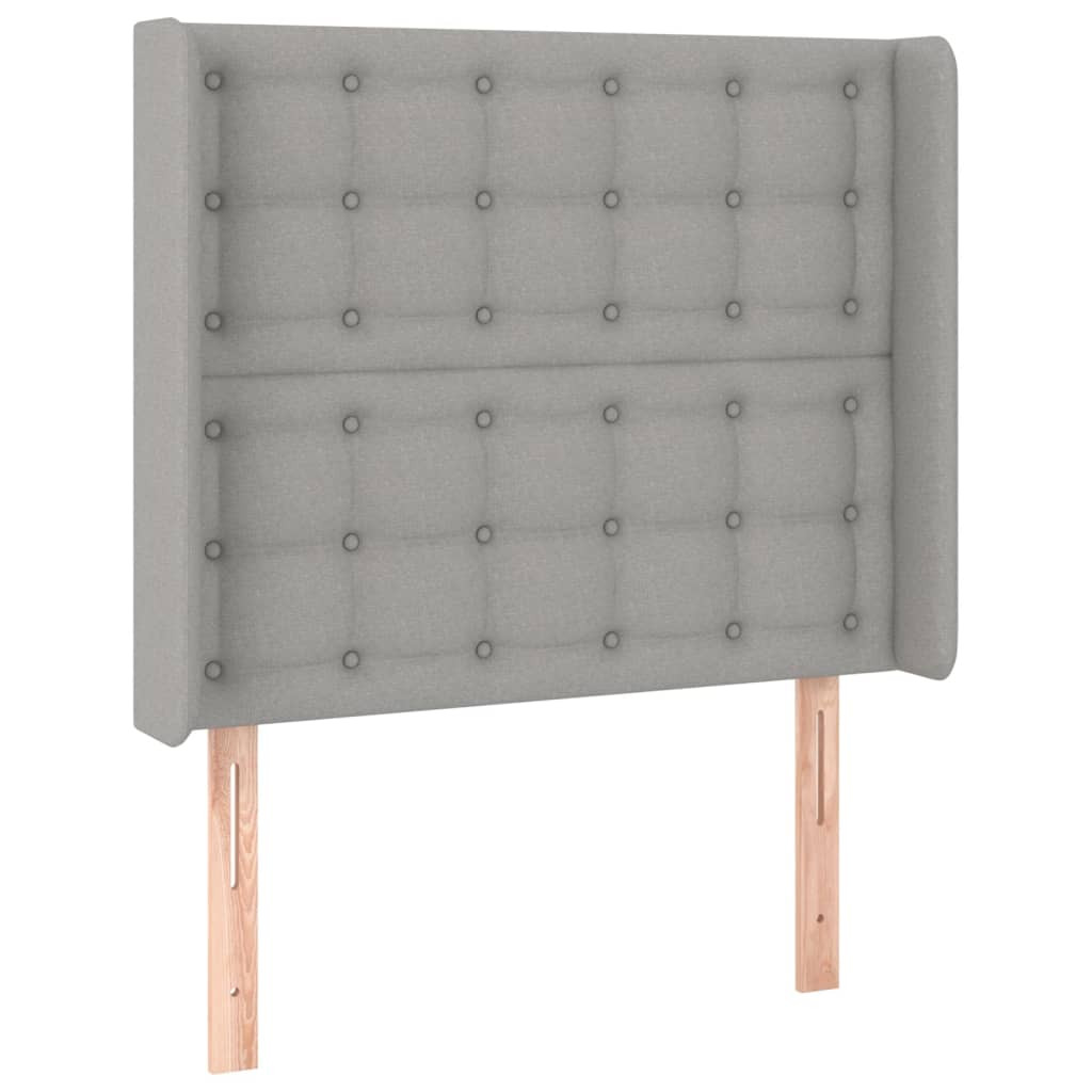 Wezgłowie Szary 103 x 16 x 118/128 cm Tkanina vidaXL