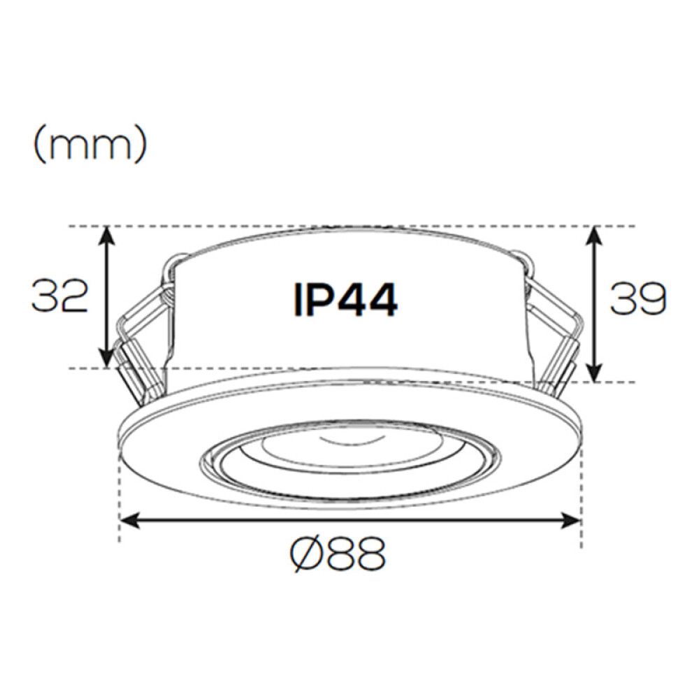 DOWNLIGHT ECOLITE TITAN TUNE DIM TO WARM ALUMINIUM