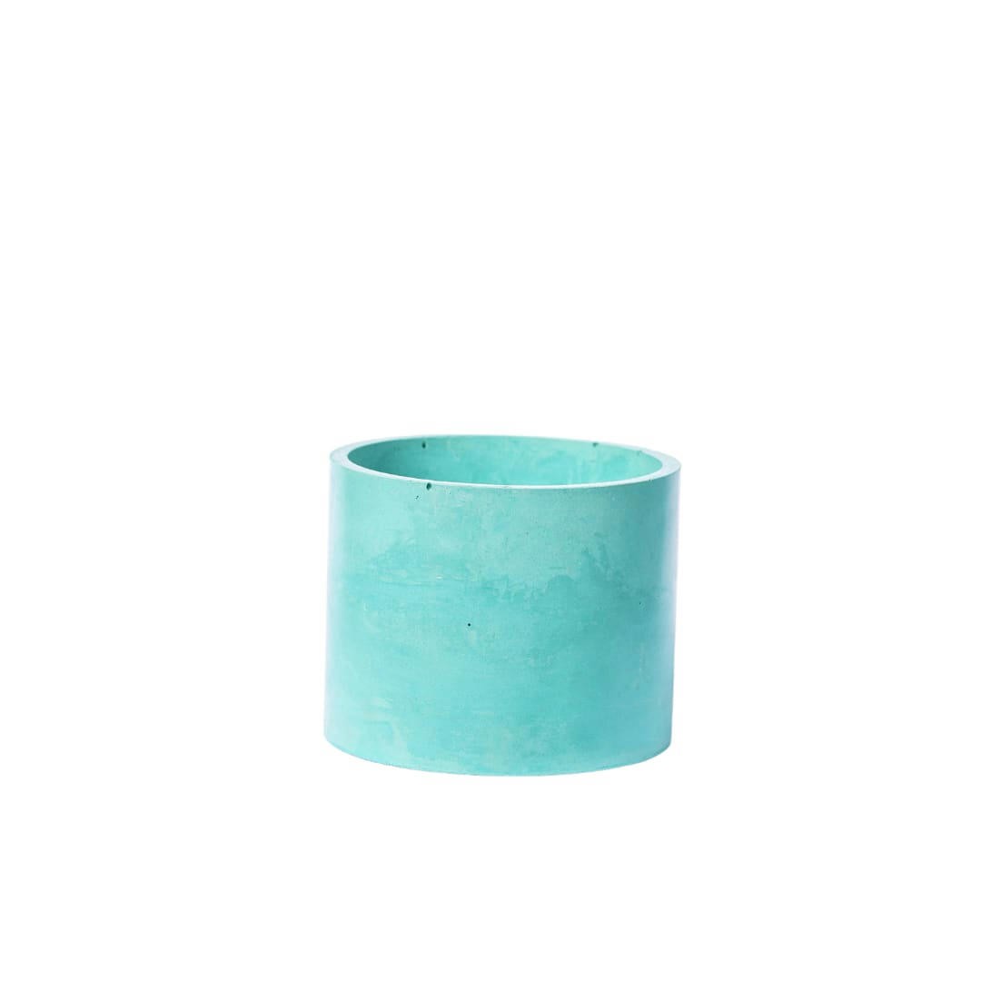 CACHE-POT XXL UNI - Cache-pot xxl en béton turquoise