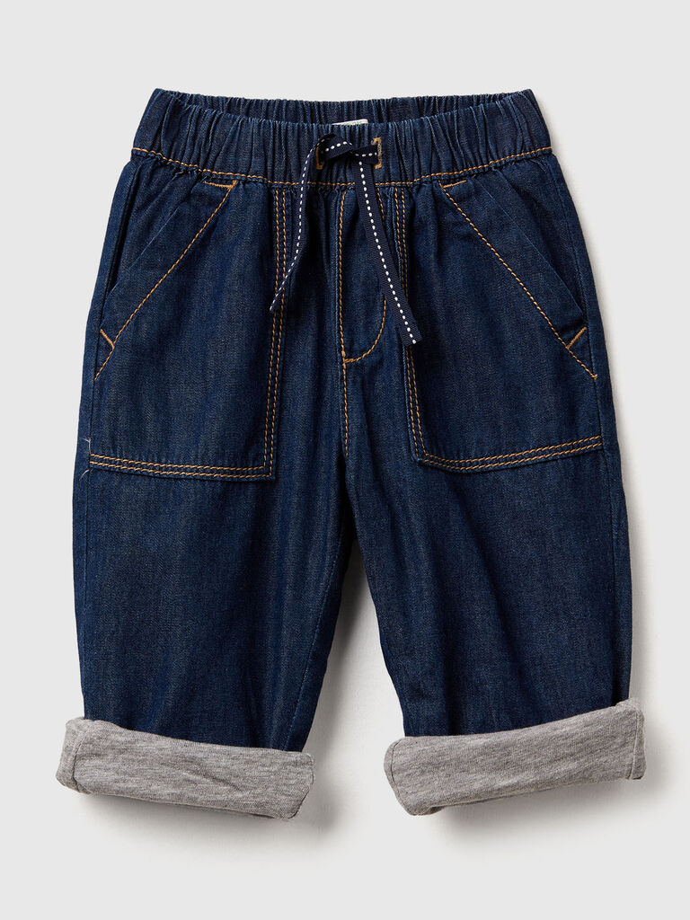 Trousers in chambray