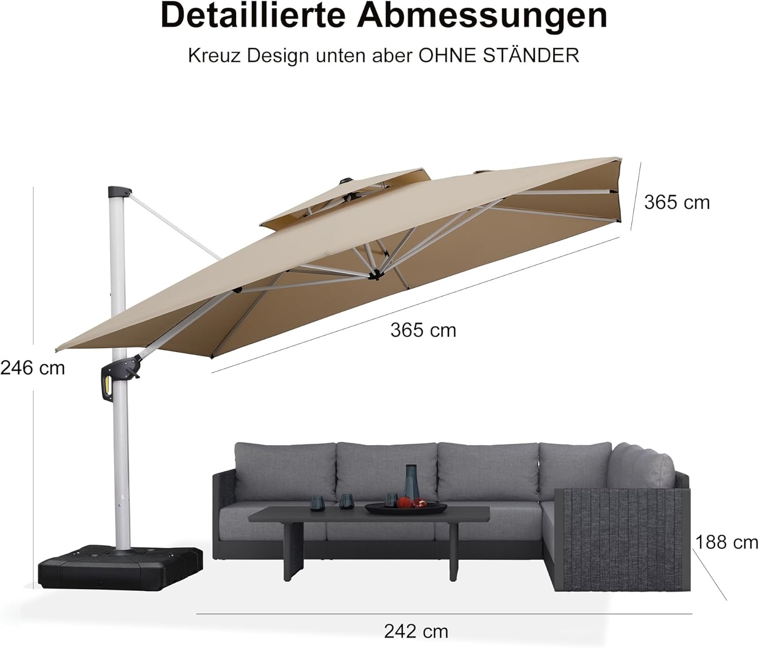 PURPLE LEAF Rectangular Parasol