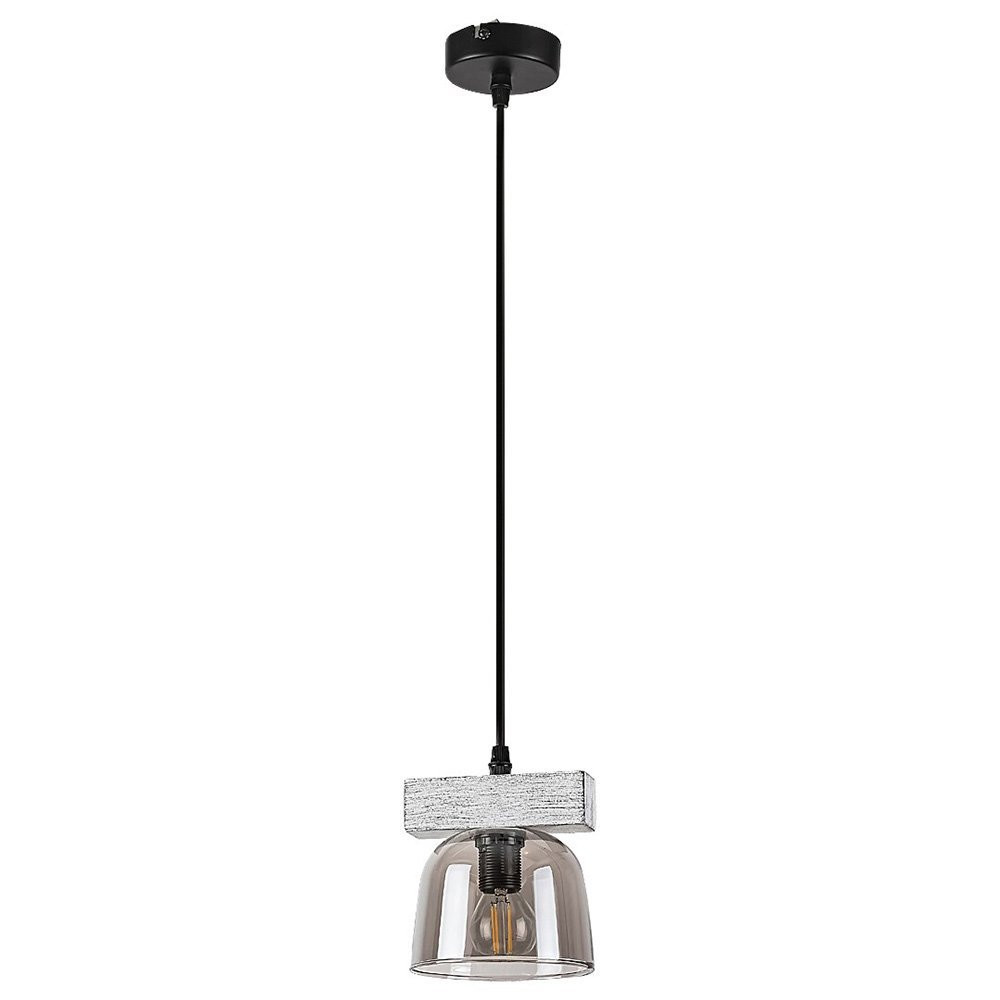 Lampa wisząca szary dąb-szkło dymne Cardamom 1xE14x40W Rabalux