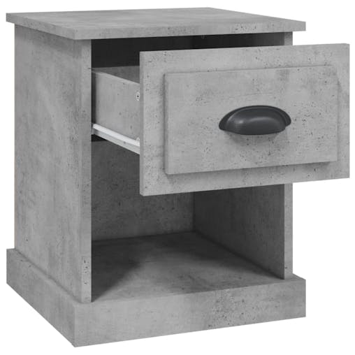 NNEVL Bedside Cabinet Concrete Grey 39x39x47.5 cm Engineered Wood