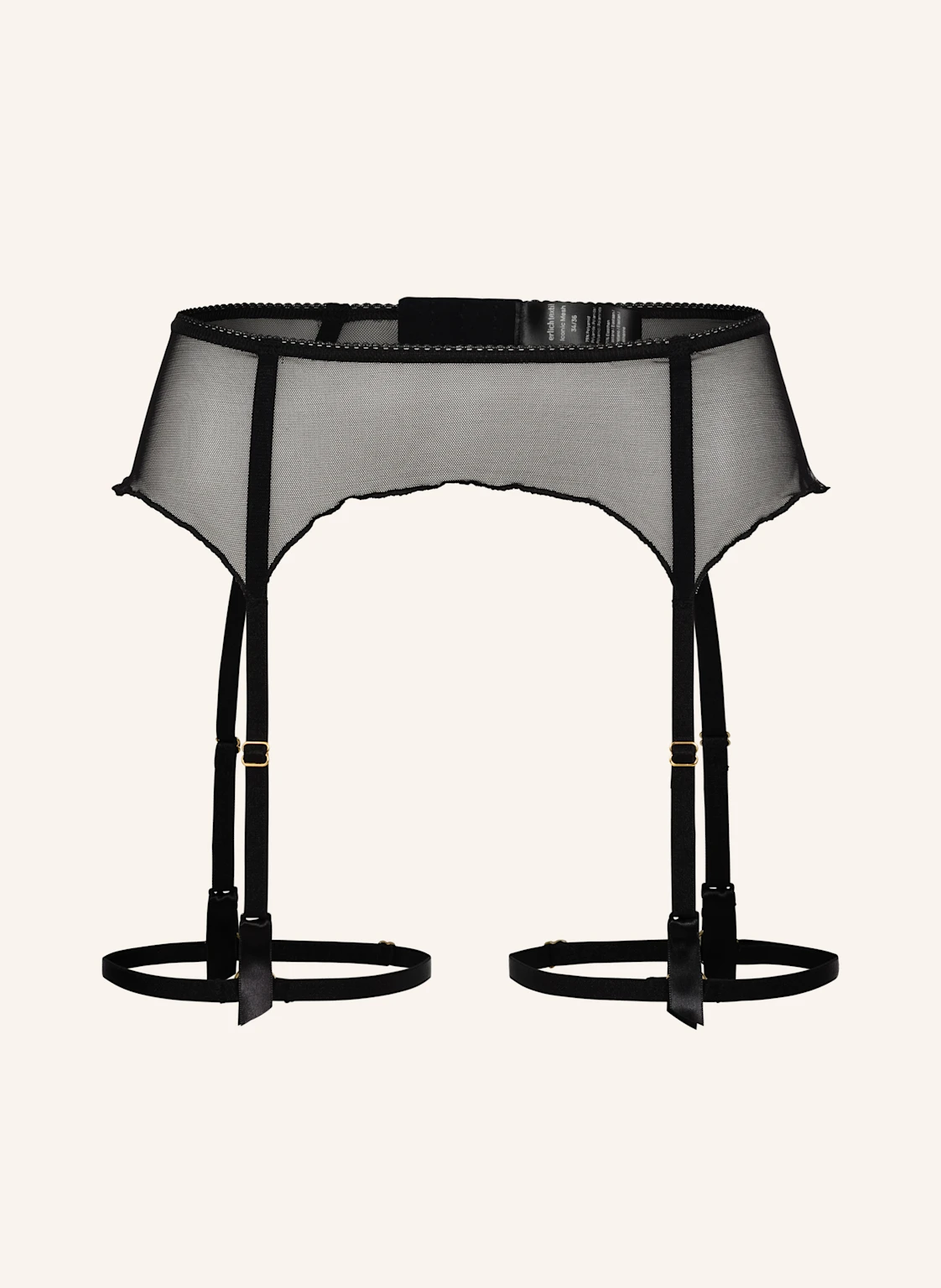 erlich textil Iconic Mesh Strumpfhalter mit Polyamid - goldfarbene Details