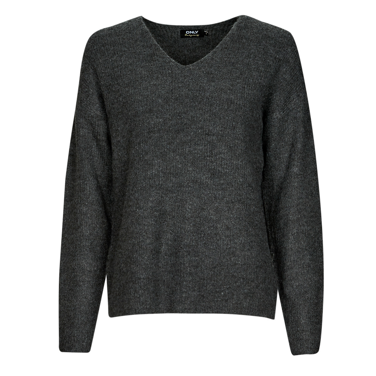 Only - ONLCAMILLA V-NECK L/S PULLOVER KNT NOOS - Grey
