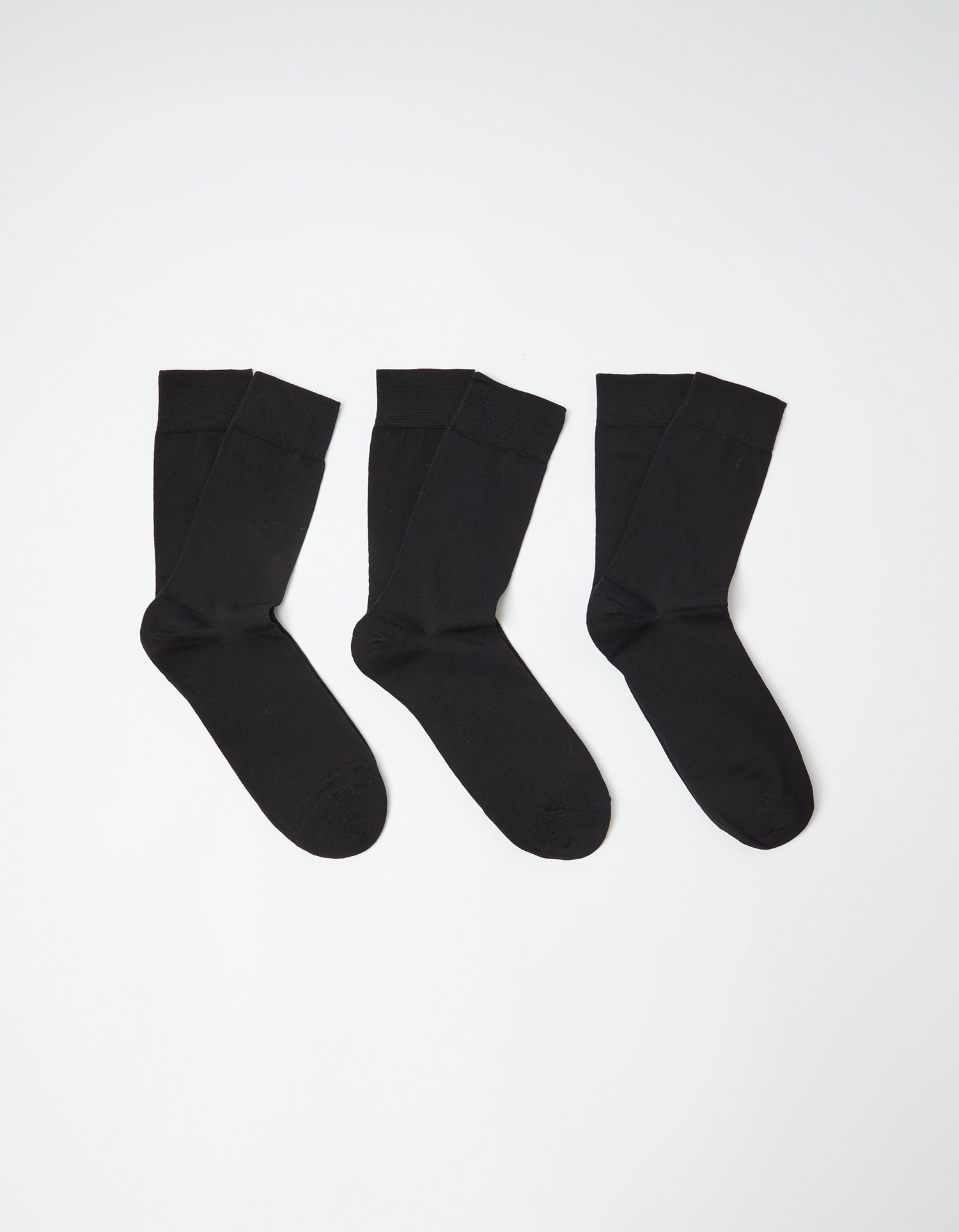 Pack 3 Pares de Meias Ricas em Algodão, Homem, Preto