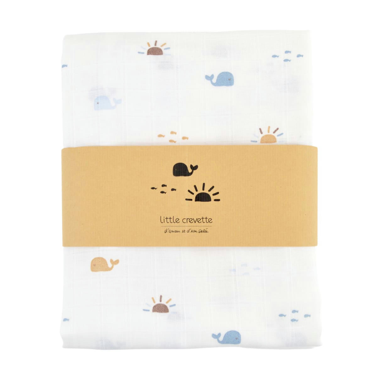 MALO - Maxi-lange coton bio écru 120x120 cm