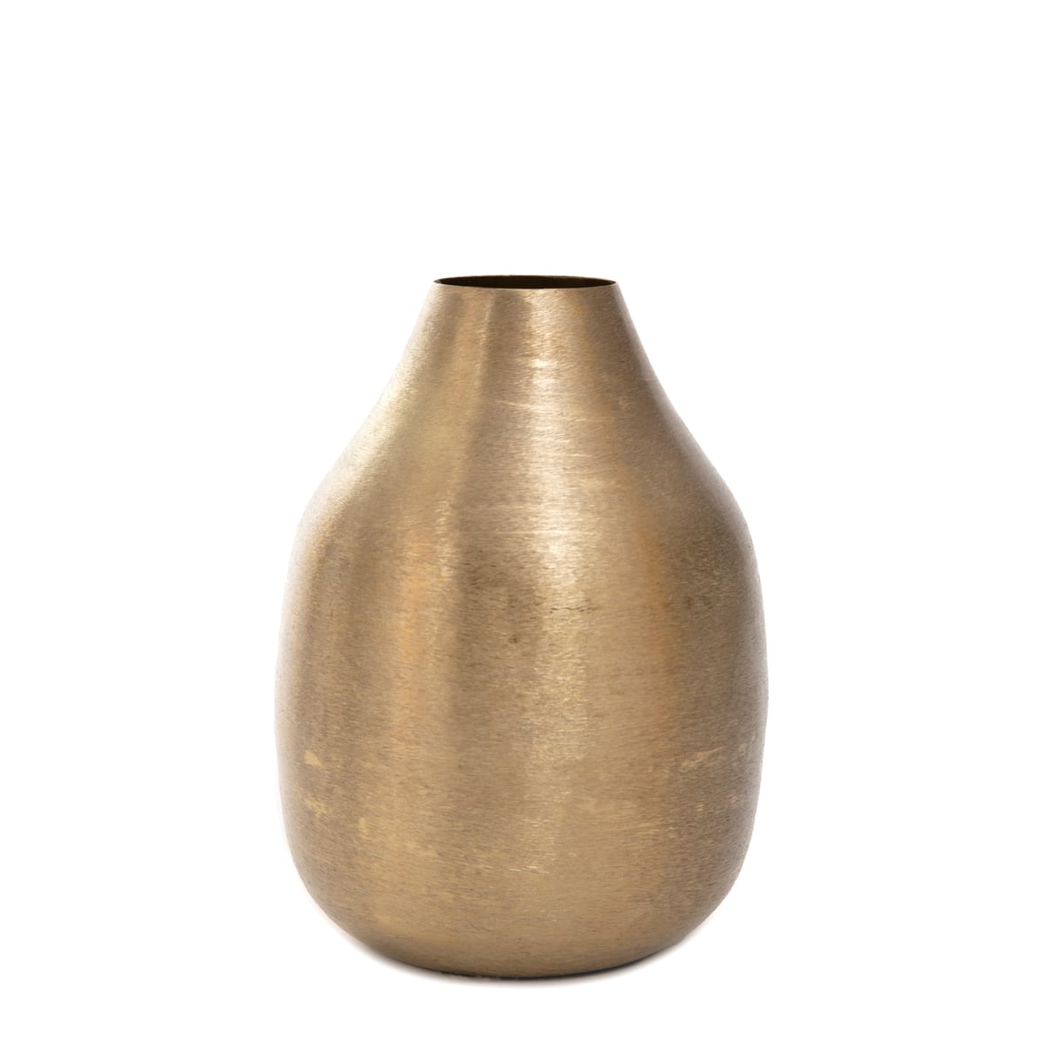 Wazon GIRONA metalowy złoty 15x15x21 cm