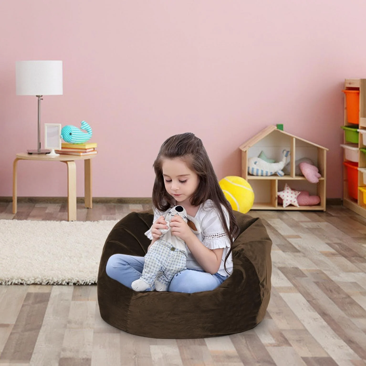 Children's Bean Bag Chair Memory Pellet Furniture Bean Bag Sofa
