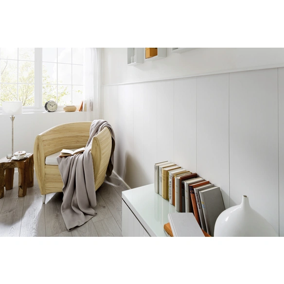 Design-Paneel »moderna urbano«, weiß, foliert, Holz, Stärke: 10 mm, mit Mini-Fuge