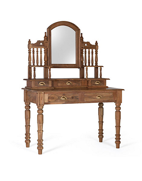 Coiffeuse en bois acacia couleur noisette