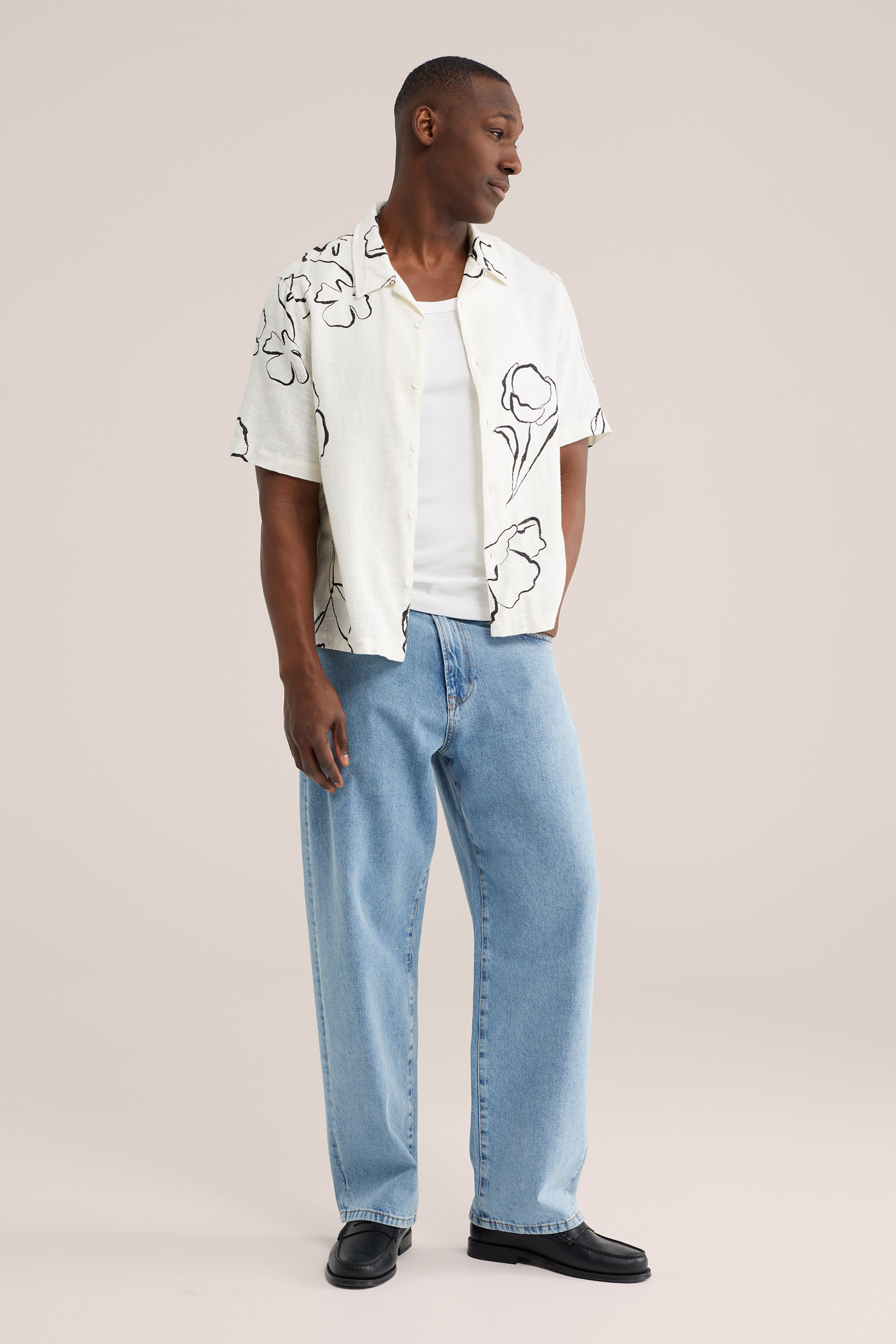 Heren relaxed fit overhemd met print