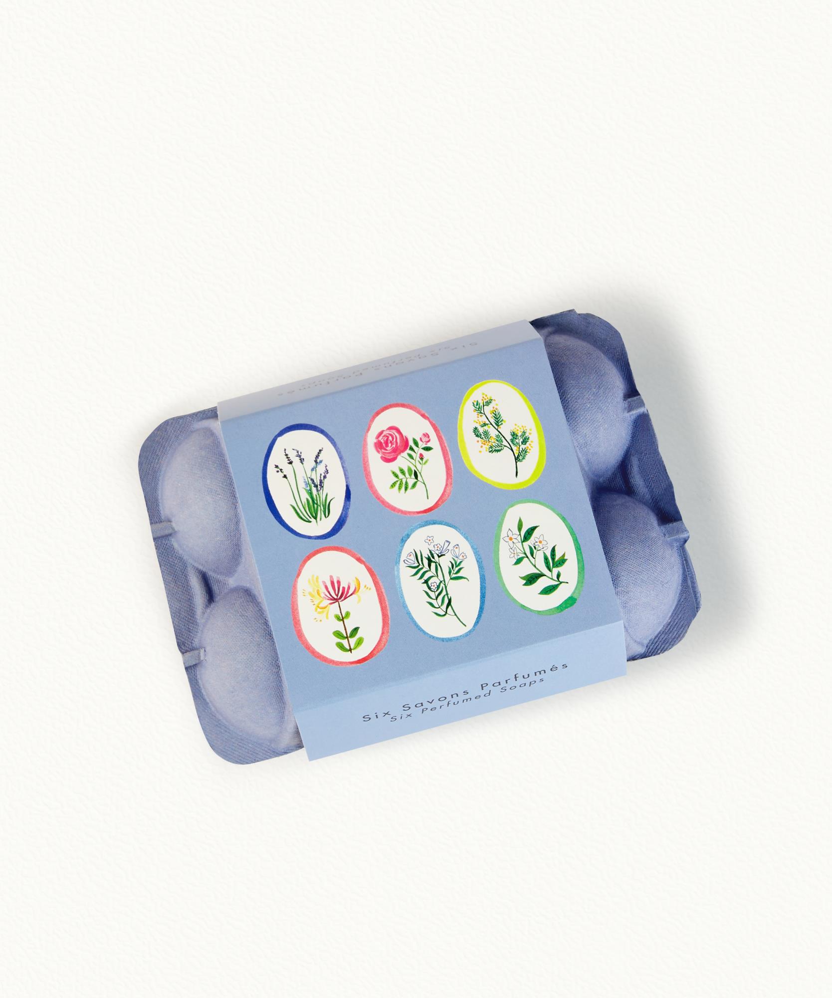 Savons en forme d'oeuf - Boite de 6 x 50 g