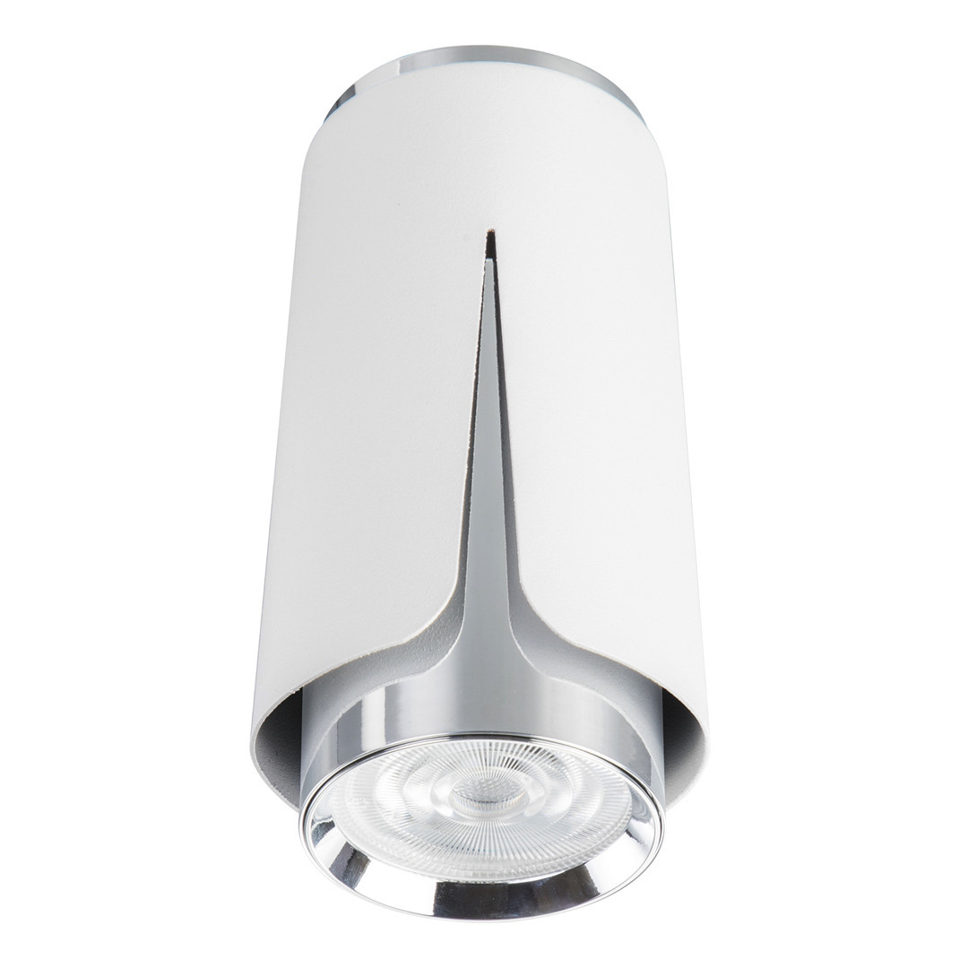 Spot okrągły biały chromowany Flower 1xGU10x8W wym:13x7x7cm IP20 Milagro