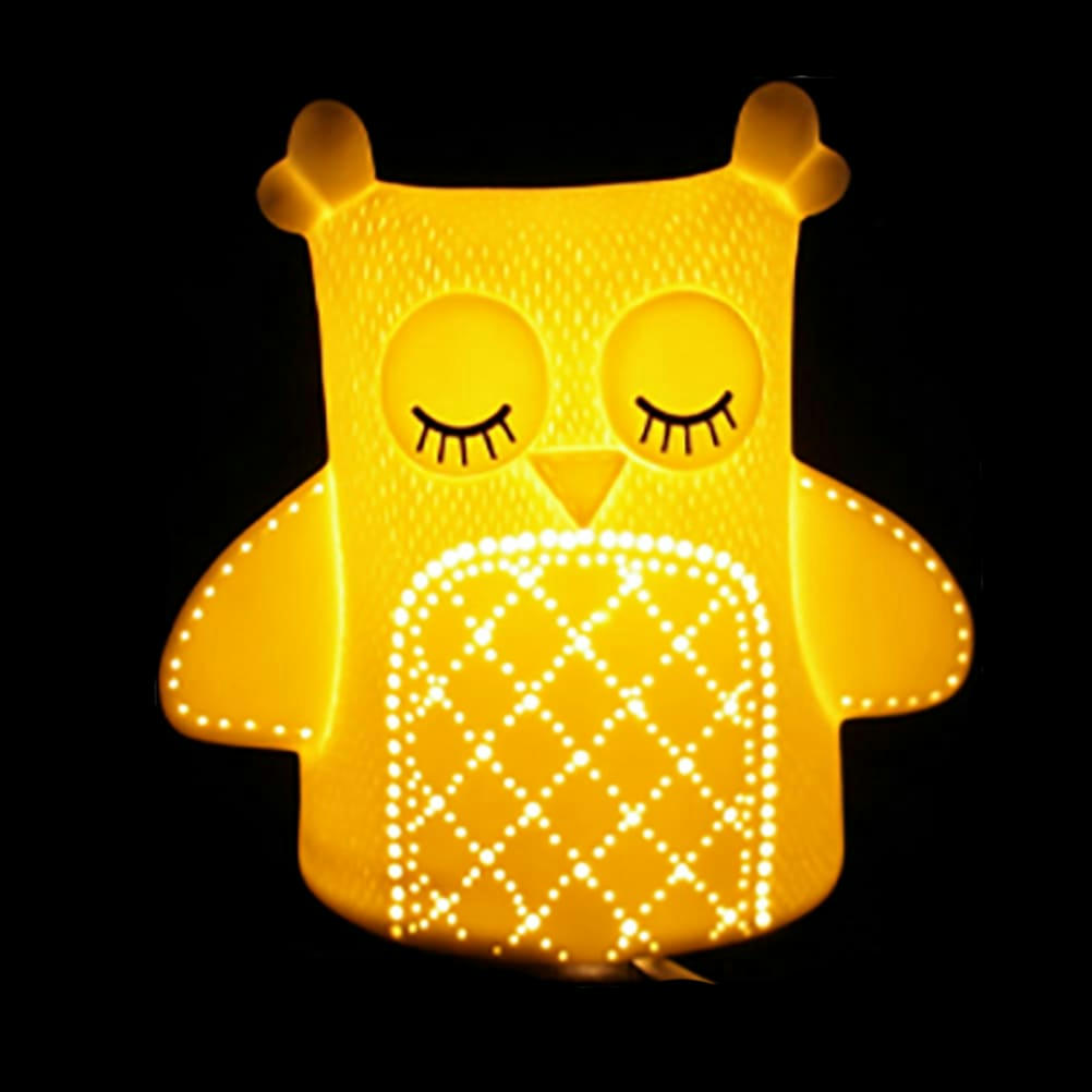 CHOUETTE - Lampe à poser blanche chouette