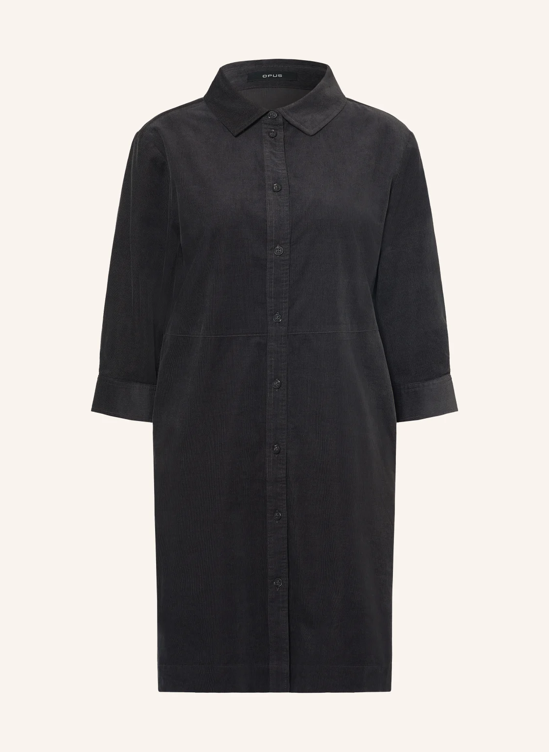 OPUS Hemdblusenkleid WICORDA aus Cord mit 3/4-Arm