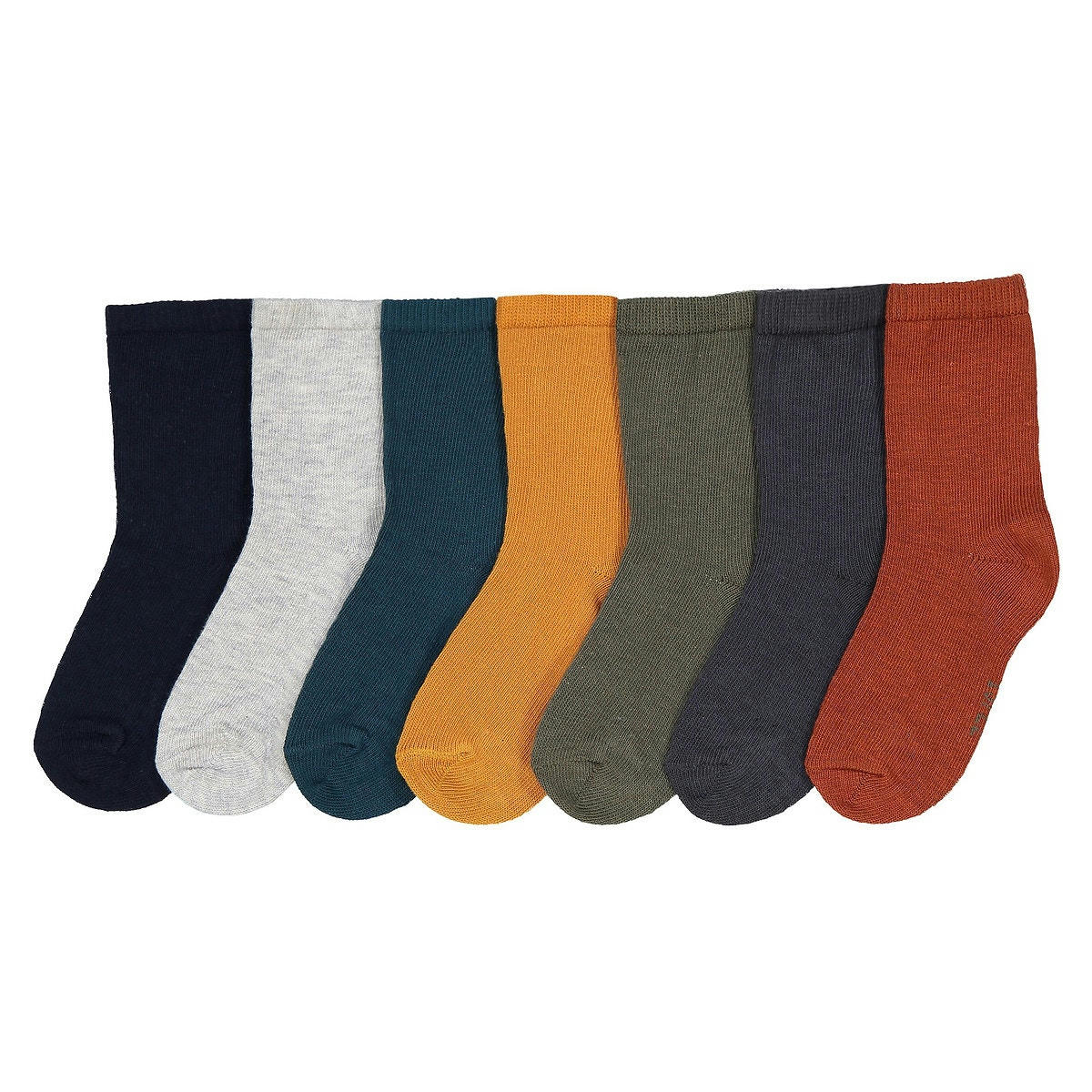 Lot 7 paires de chaussettes unies