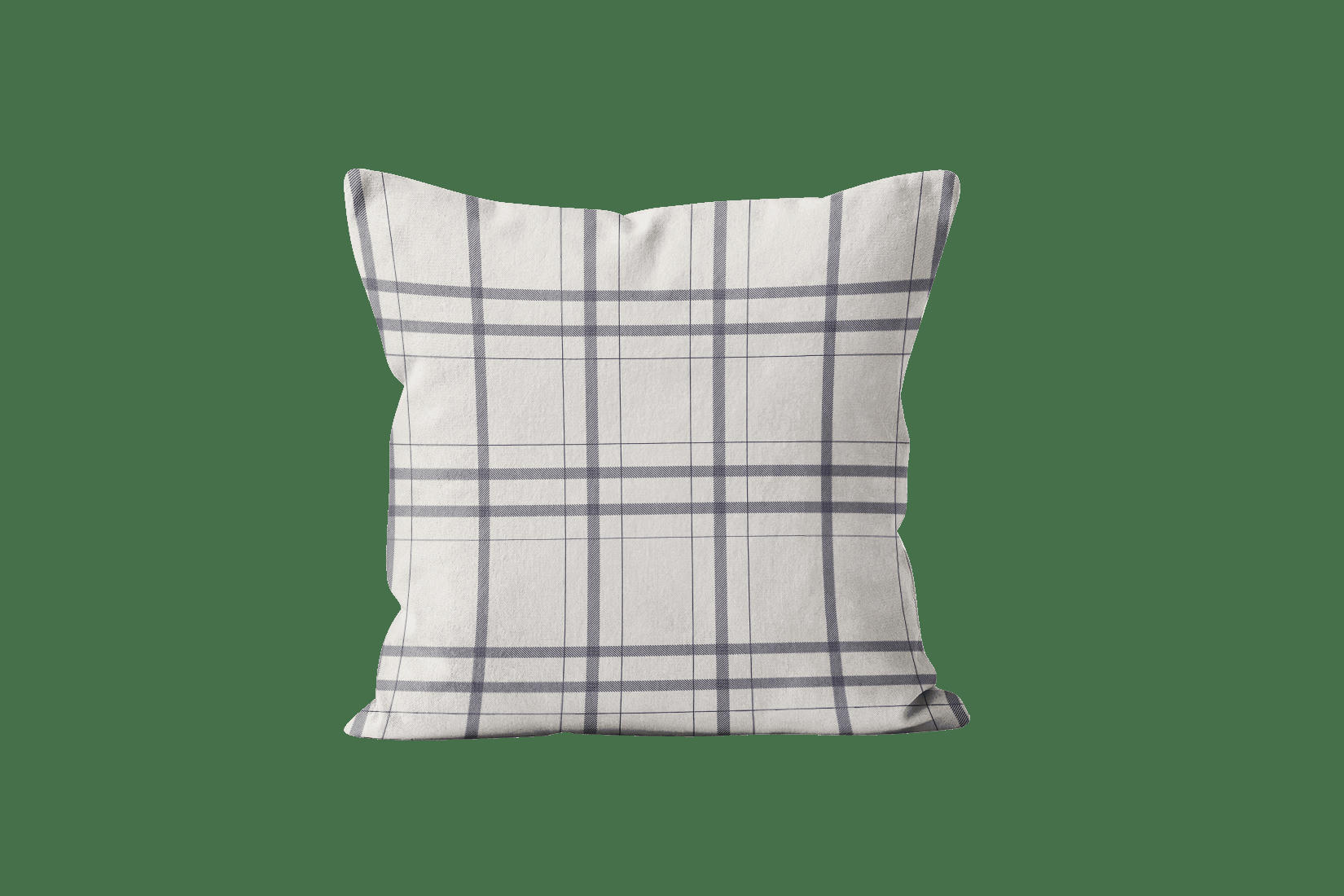 - Coussin cadrillages velours Blanc bleu 60x60 cm