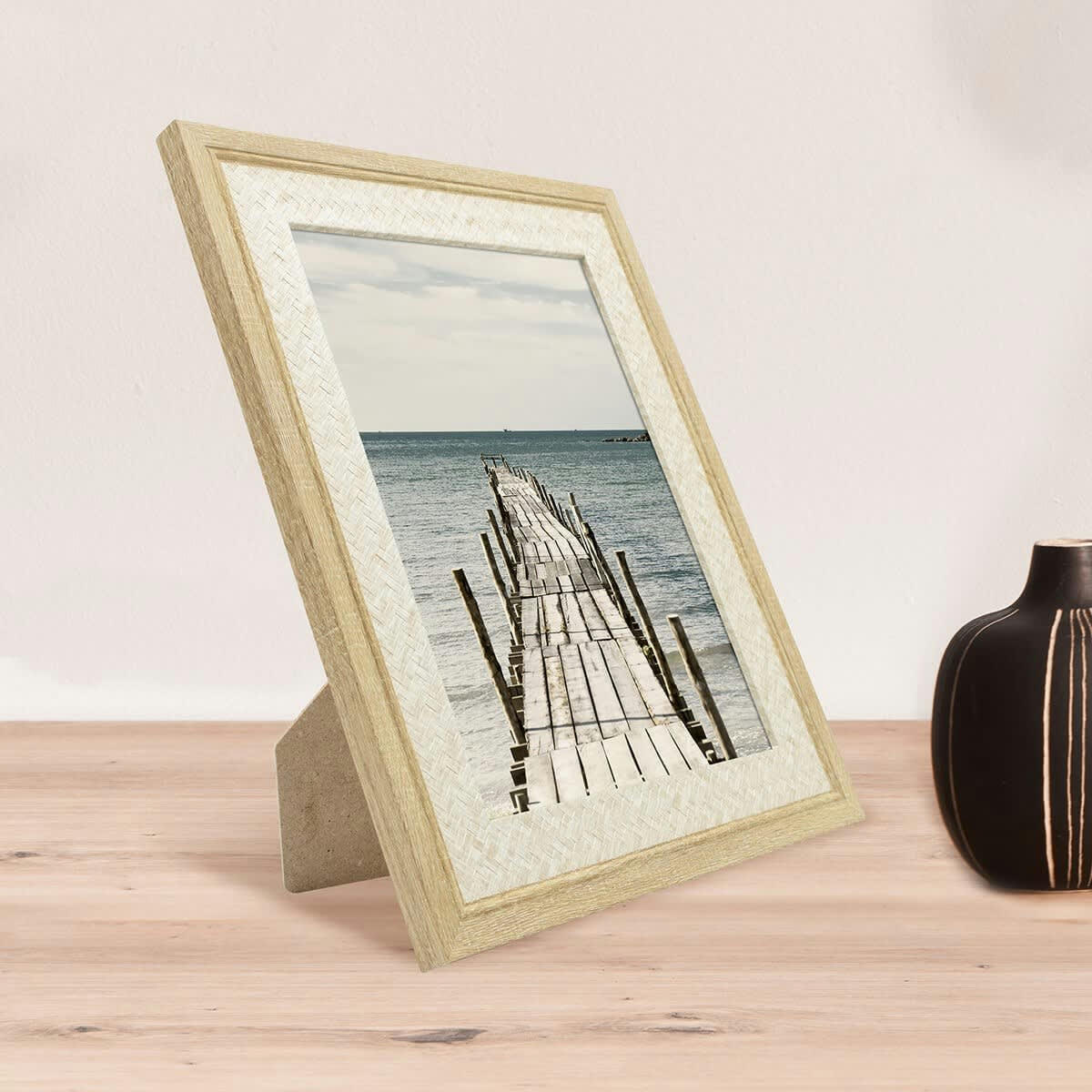 PALMA - Cadre photo bois 18x24 cm résine recyclée