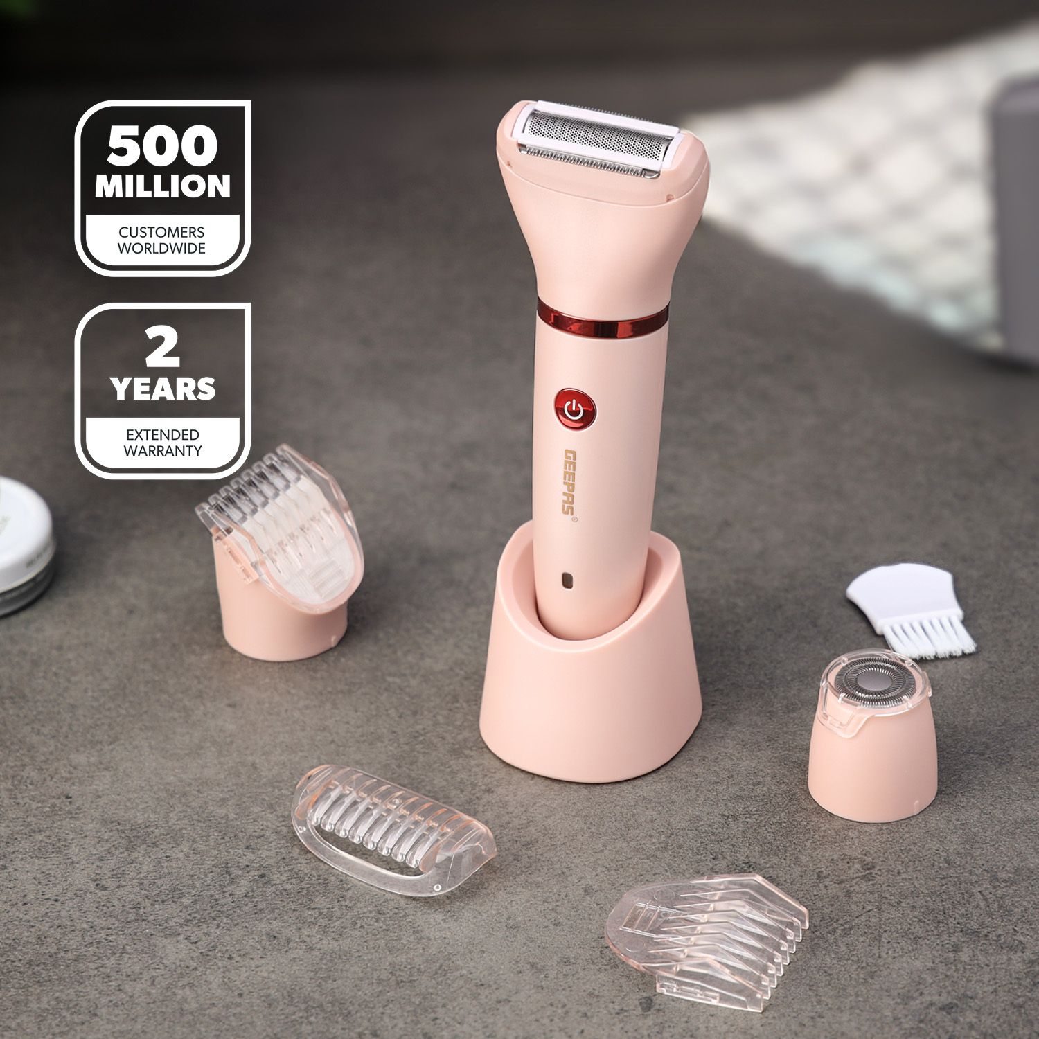 Geepas 3-in-1 Cordless Waterproof Lady Shaver Set