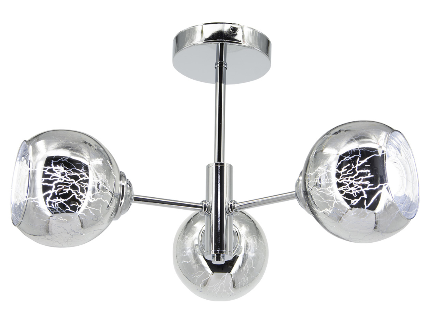 Lampa sufitowa Sophia 3-punktowa metalowa srebrna