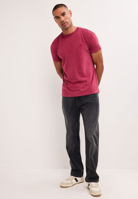 Mens Dark Grey Ollie Straight Leg Jeans