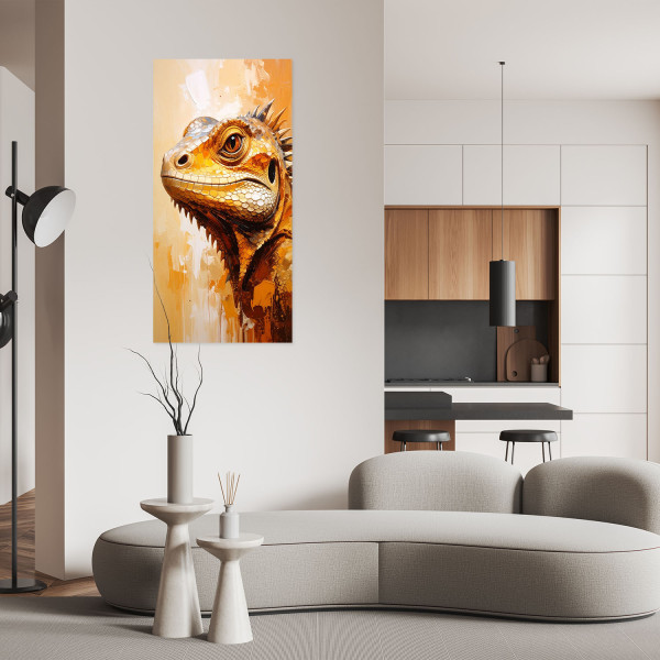 Naklejka samoprzylepna Feeby Głowa jaszczurki Gady 40x80