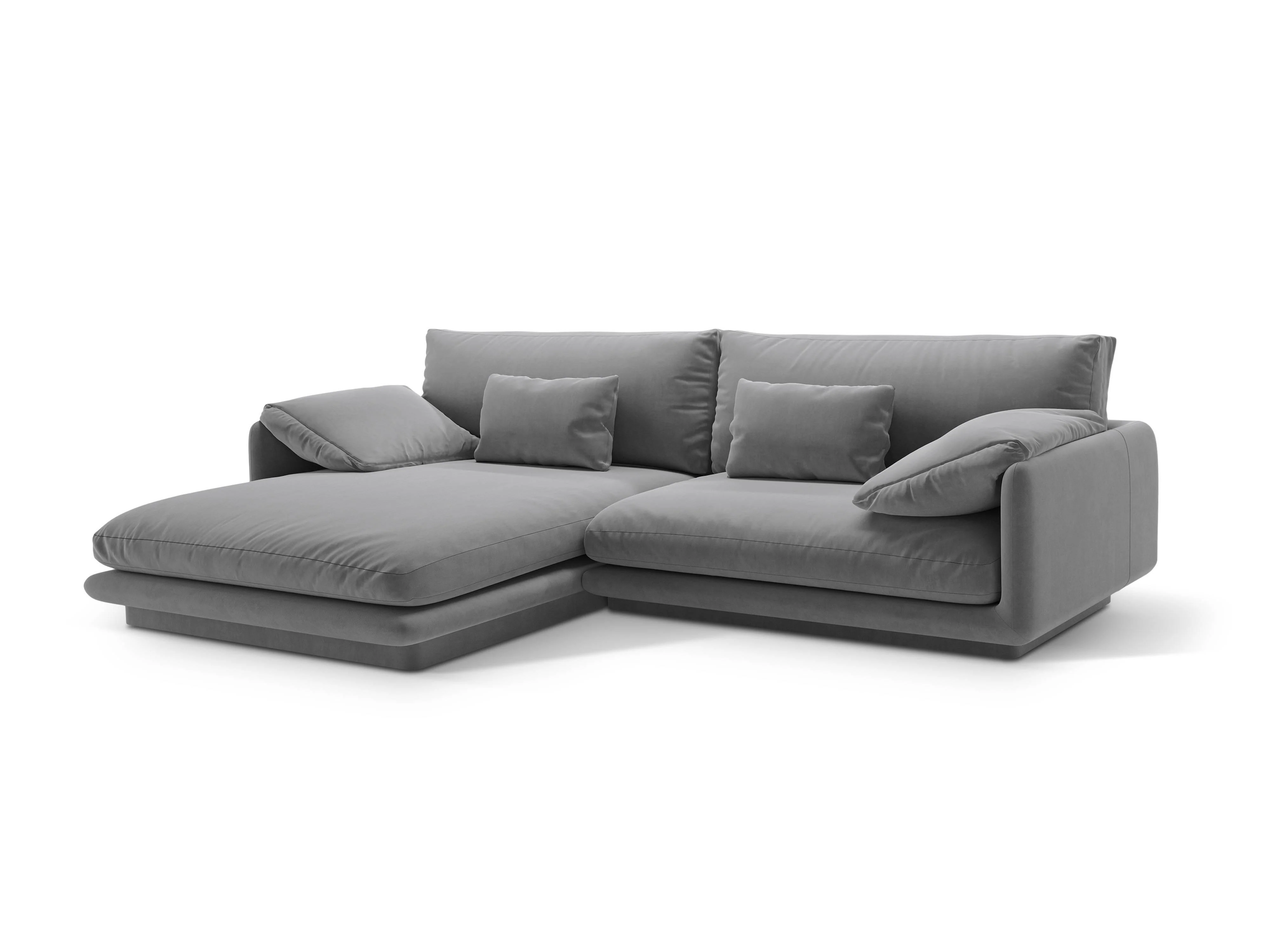 4-zits hoekbank Torino links velvet