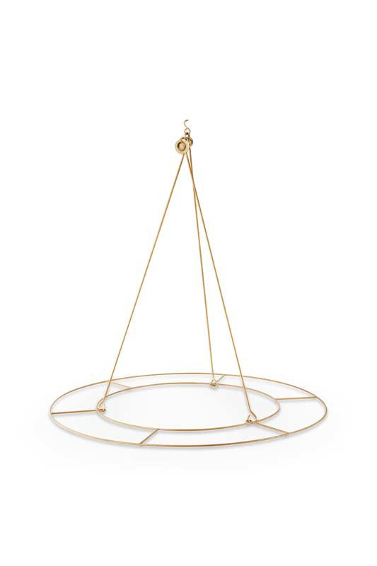 vtwonen decoratie ring - metaal - goud - 60 cm