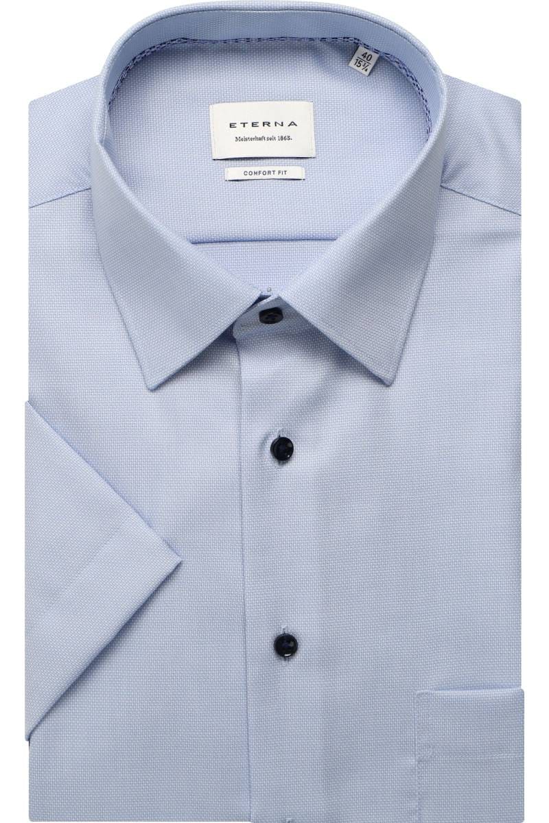ETERNA Comfort Fit Hemd mittelblau, Strukturiert