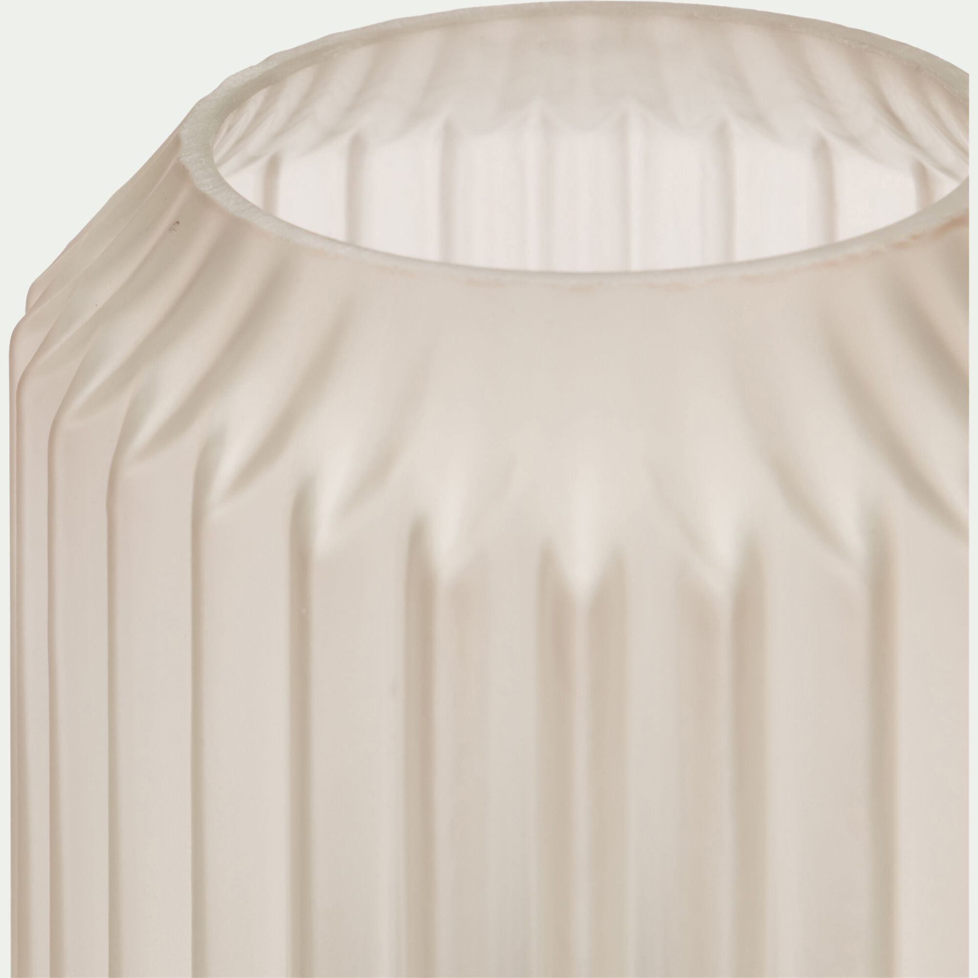 SUENO - Lampe de table en verre et acier H17cm - blanc