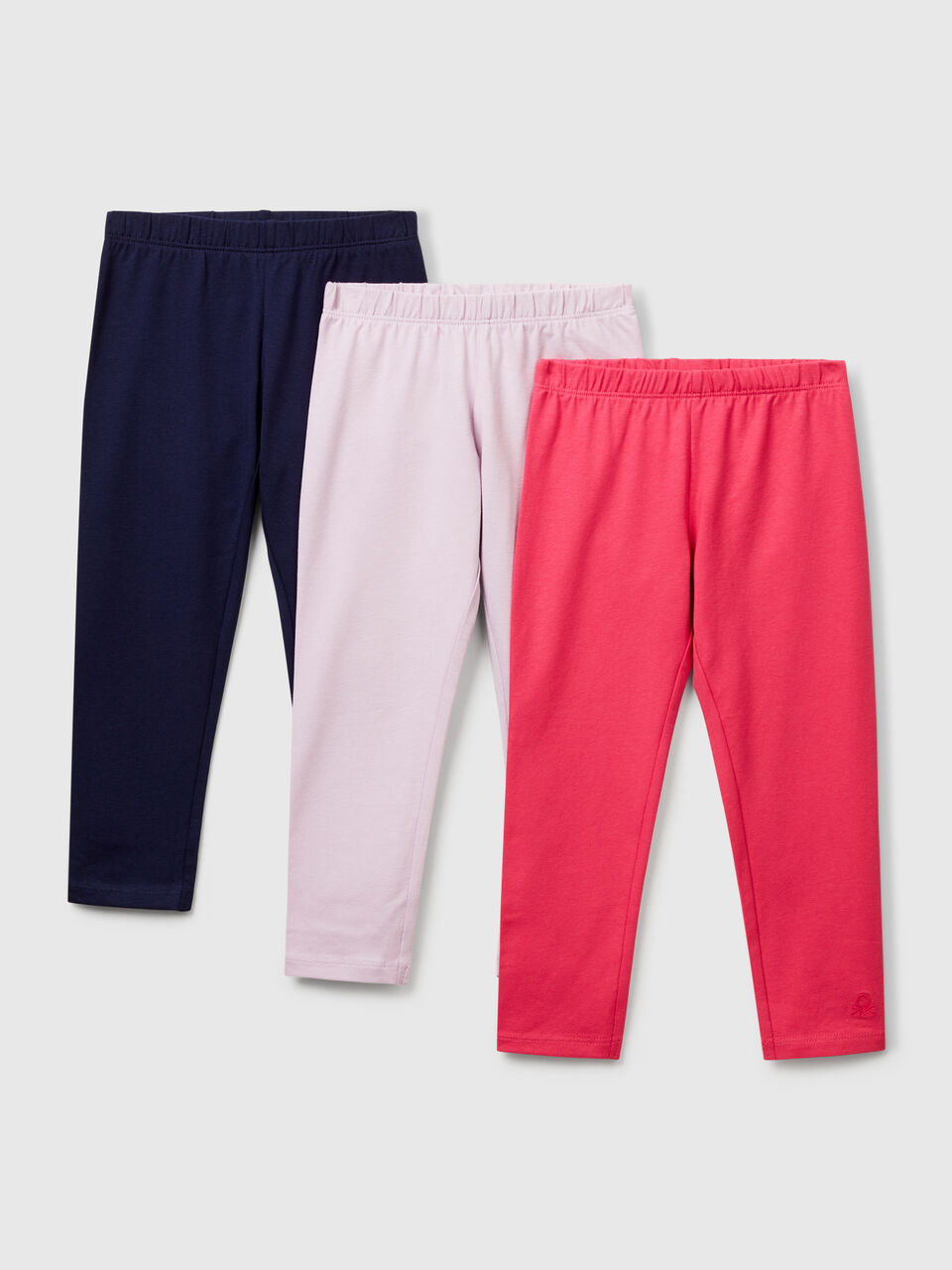 Three leggings in stretch cotton