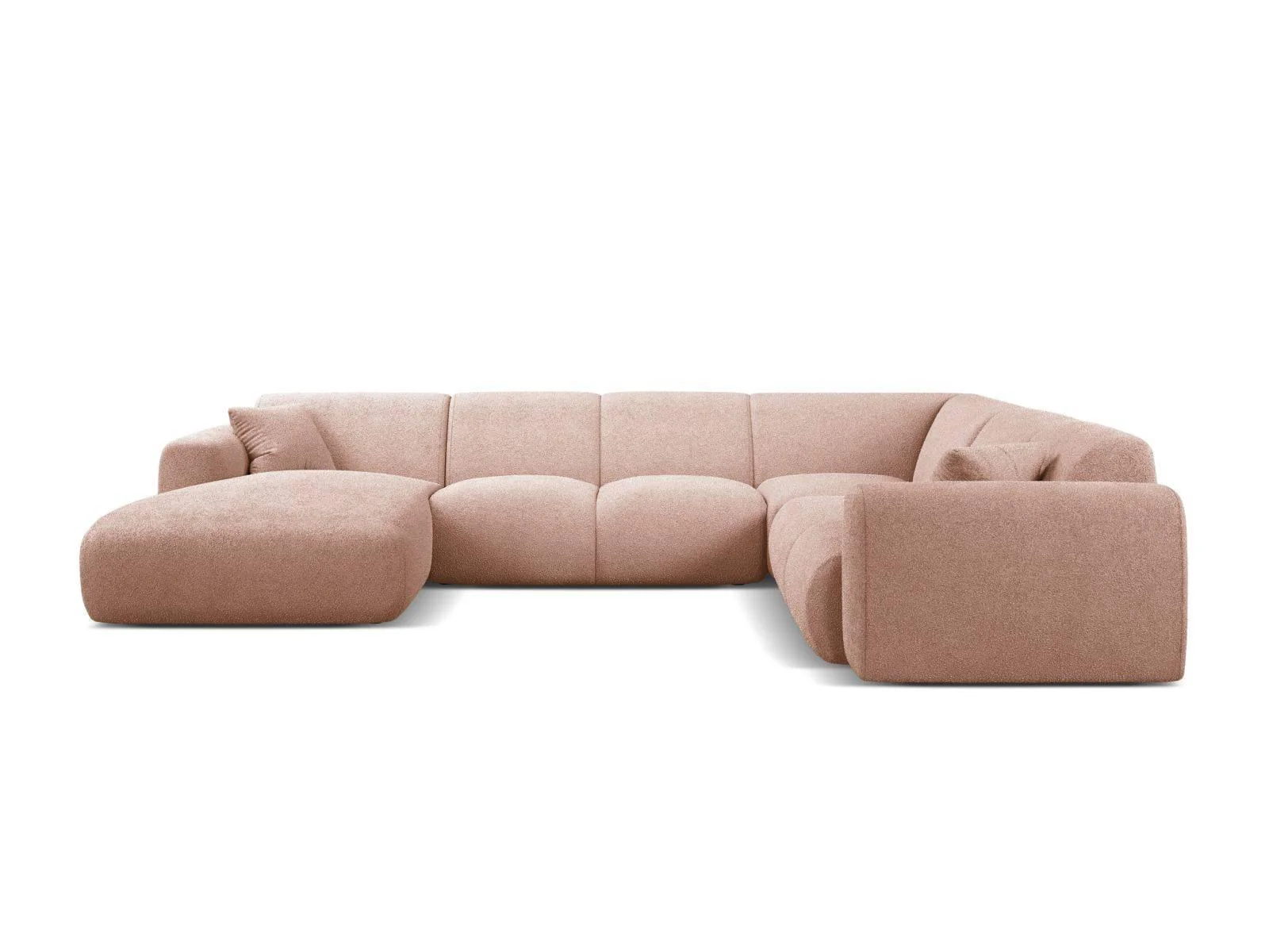 Modulaire hoekbank Molino rechts bouclé