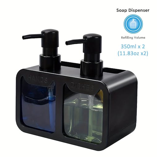 NNETM Dual Soap Dispenser Sink Organizer Set