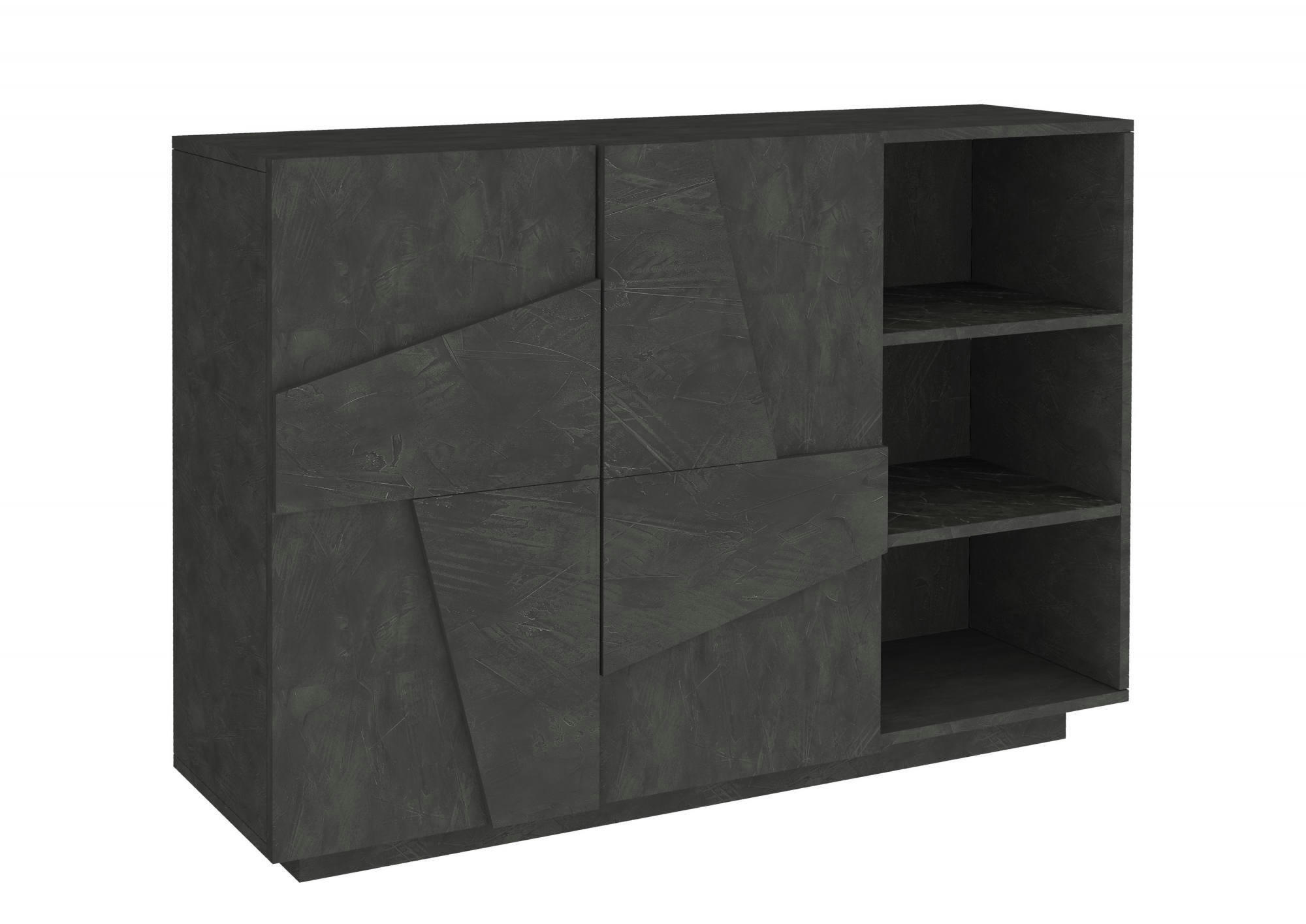 - Meuble d'entrée effet bois gris cendre