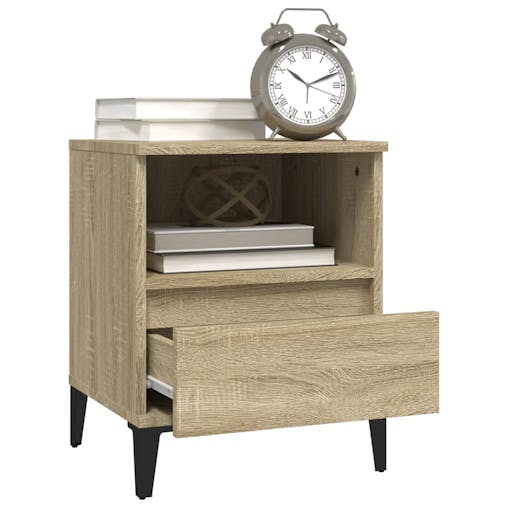 NNEVL Bedside Cabinets 2 pcs Sonoma Oak 40x35x50 cm