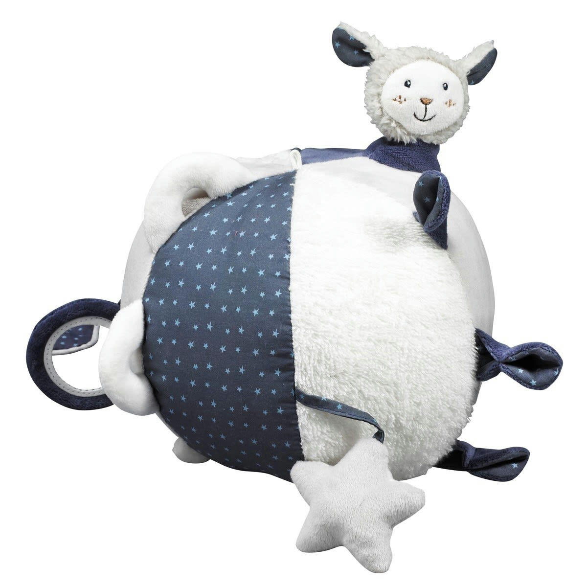 MERLIN - Balle d'activité bébé en velours Bleu