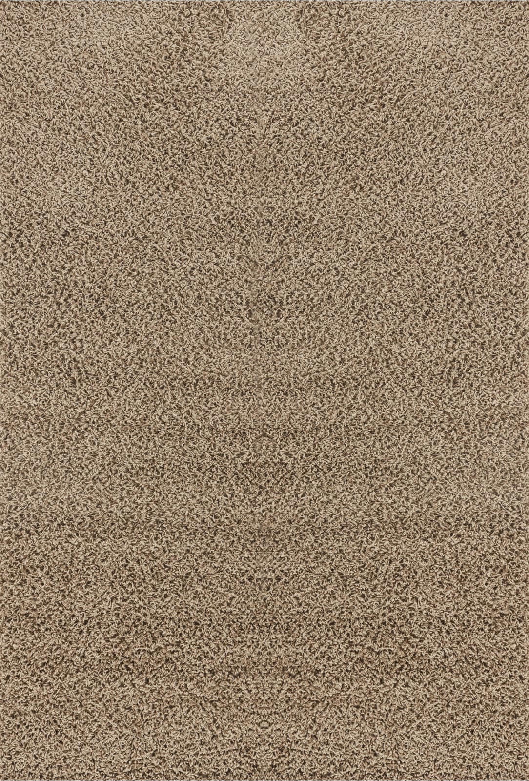 LILLY - Tapis Shaggy Uni Chic Beige Foncé 100x200