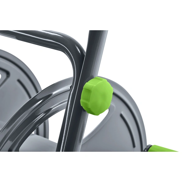 Schlauchwagen »GEKA plus«, Stahlkonstruktion, grau/grün, für max. Schlauchkapazität: 50 m