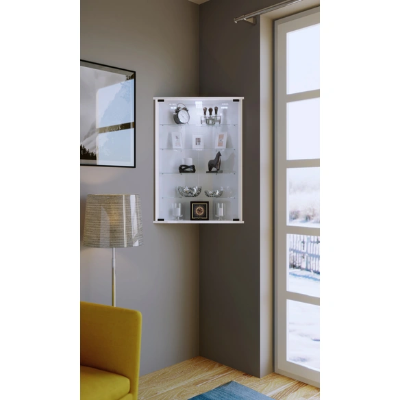 Vitrine »Vecko«, BxH: 67,3 x 88,1 cm, Holzwerkstoff/Glas