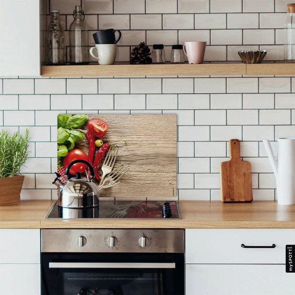 Mini-Spritzschutz »Italian Cooking«, Aluverbund, Bild