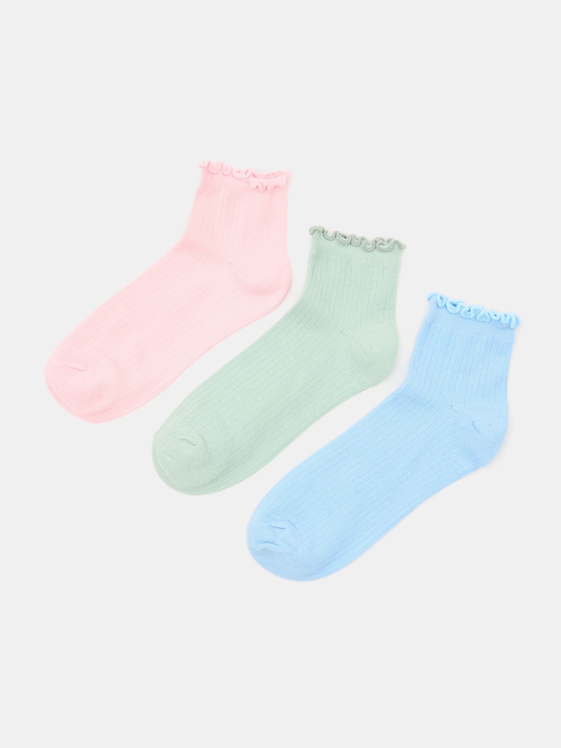 Prążkowane skarpetki z bawełną 3 pack