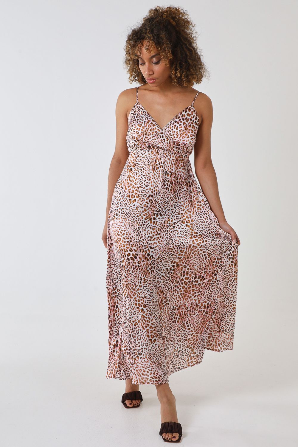 Blue Vanilla Strappy Wrap Over Maxi Dress