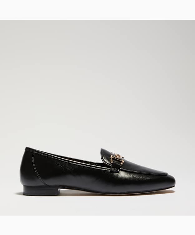 Grained Black - Hardware-Detail Loafers
