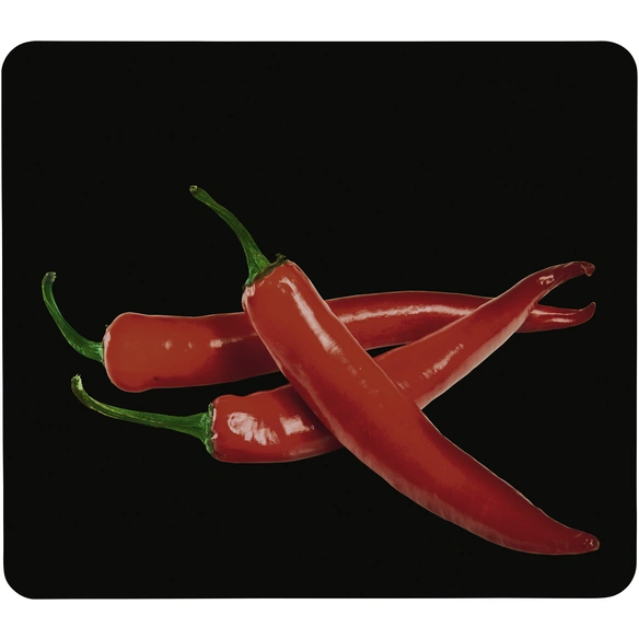 Multi-Platte »Hot Peperoni«, BxHxT: 56 x 0,5 x 50 cm, Glas/Silikon, mehrfarbig