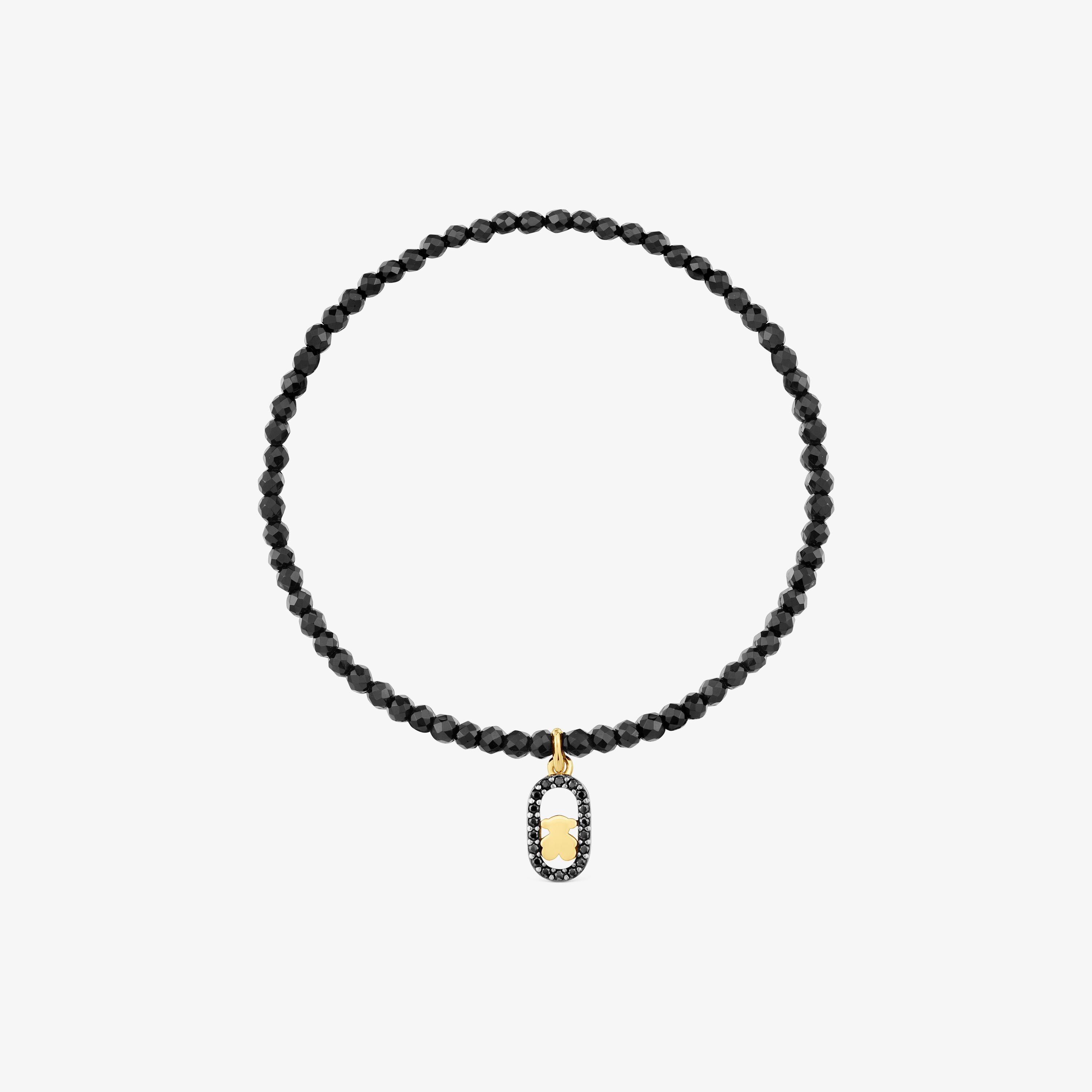 Pulsera elástica con espinelas y baño de oro 18 kt sobre plata Camille