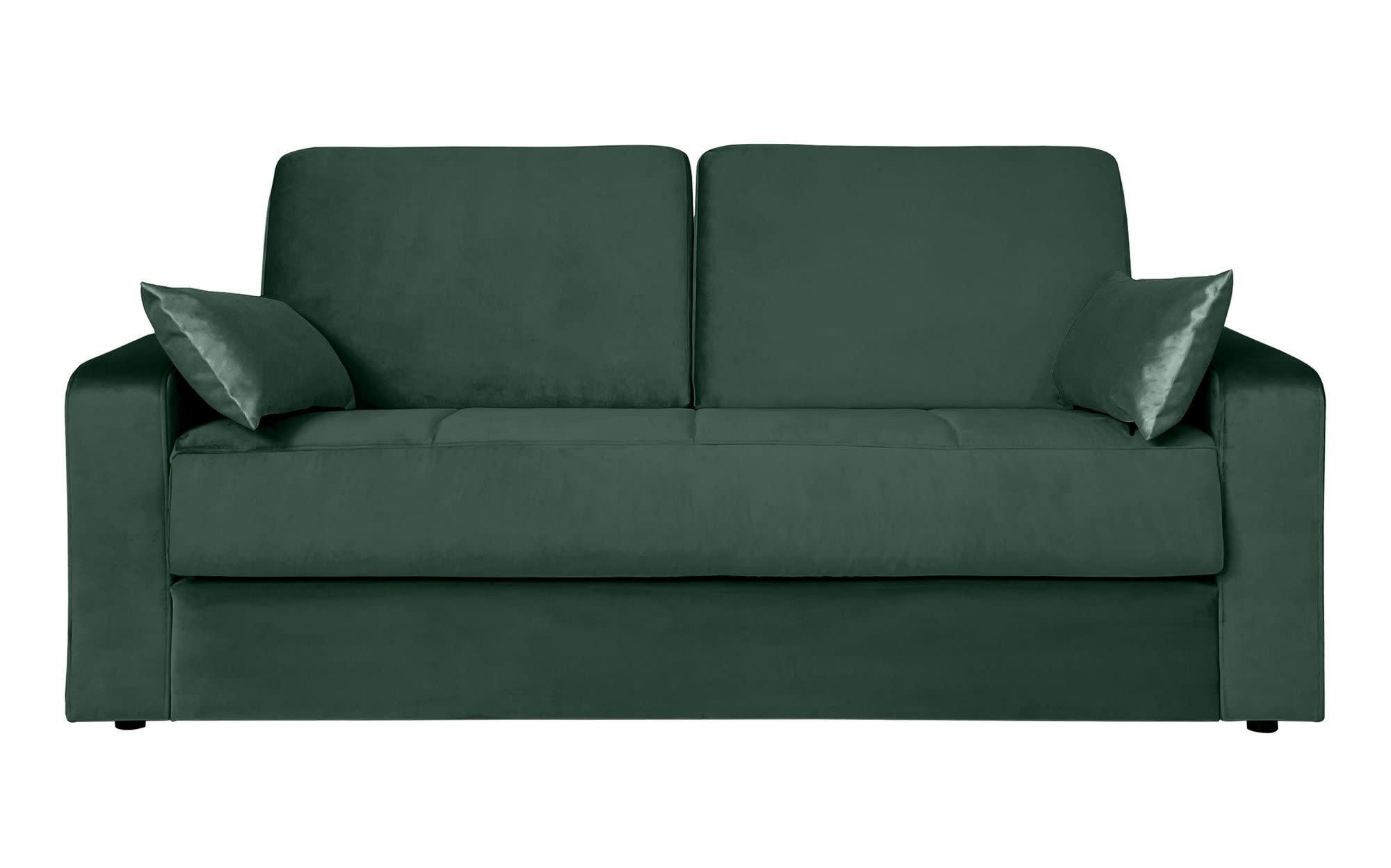 OCTAVE - Canapé convertible 3 places  en tissu vert bouteille